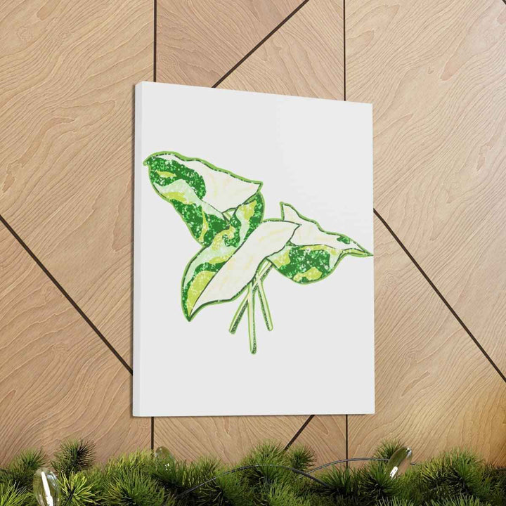 Marble Syngonium Canvas - Botanical Canvas Art Print | Durable Cotton Matte Finish