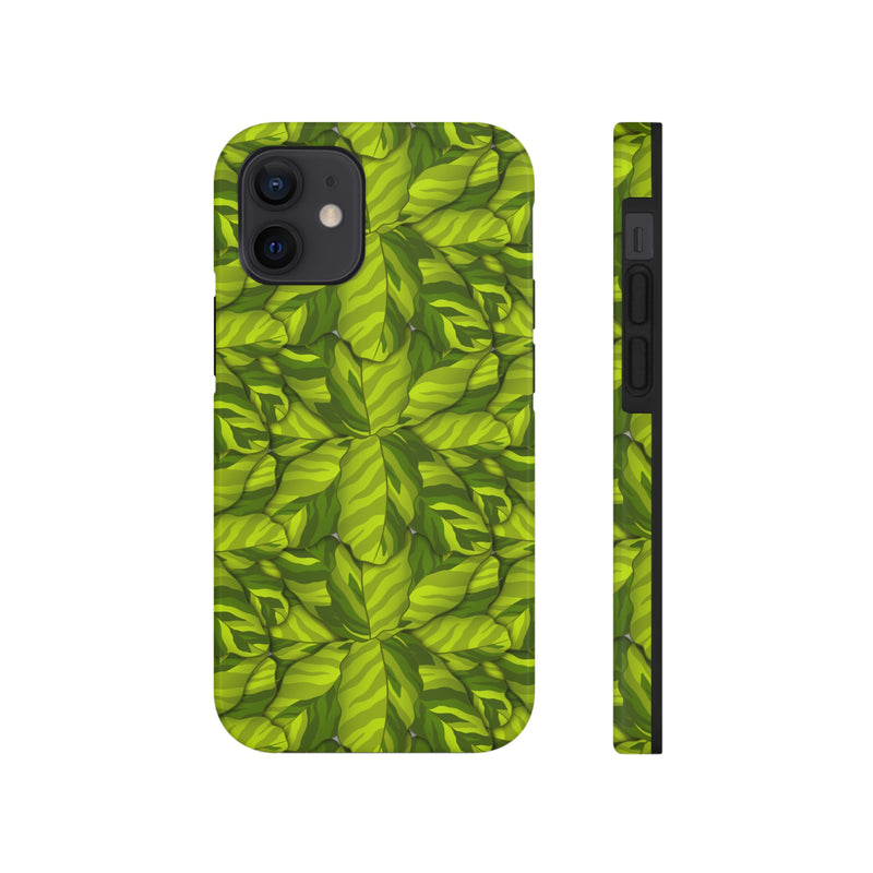 Calathea Yellow Fusion Phone Case, Phone Case, Printify, Accessories, Android, Calathea, Gift, Glossy, House Plant, Illustration, Indoor Plant, Iphone, iPhone Cases, Matte, Mobile, Phone accessory, Phone Case, Phone Cases, Plant, Prayer Plant, Protective Case, Samsung Cases, Yellow Fusion, Laura Christine Photography & Design, laurachristinedesign.com