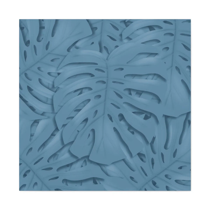 Monstera Canvas Art | Blue Monstera Print on Durable Matte Finish Canvas Art Print