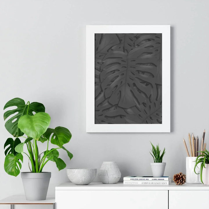 Charcoal Monstera Framed Print, Poster, Laura Christine Photography & Design, Framed, Home & Living, Indoor, Paper, Posters, Laura Christine Photography & Design, laurachristinedesign.com