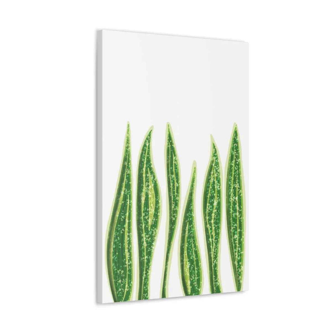 Snake Plant Canvas | Botanical Canvas Decor - Matte Finish Artwork for Living Room