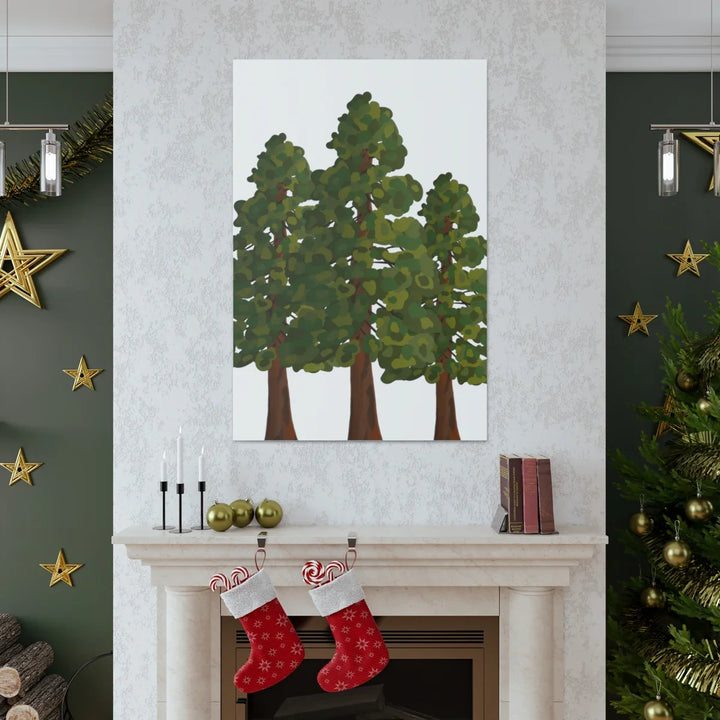 Coastal Redwoods Canvas - Stretched Cotton Canvas Art Print | Matte Finish Wall Hanging Artwork