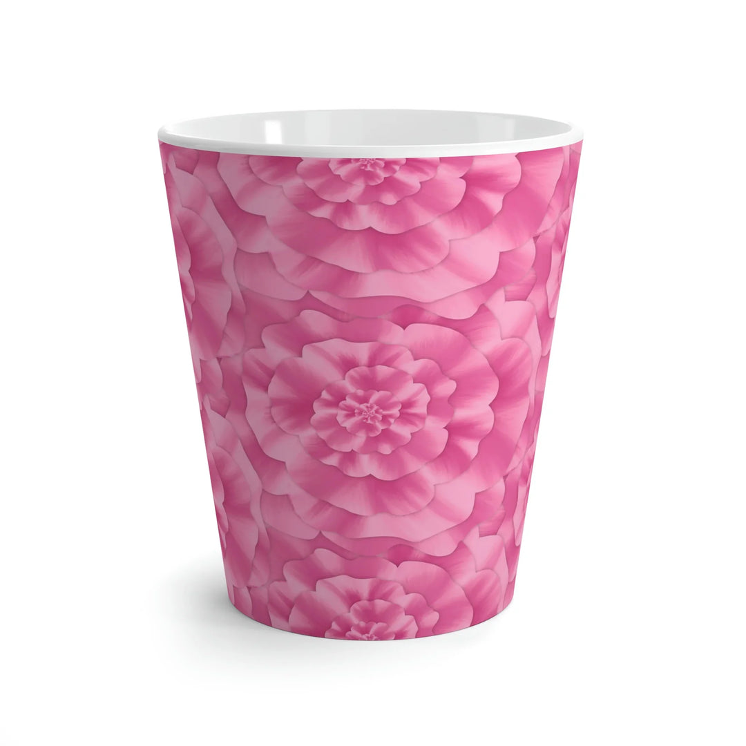 Peony Flower Mug – White Ceramic Coffee Mug With Glossy Finish & Easy Grip Handle