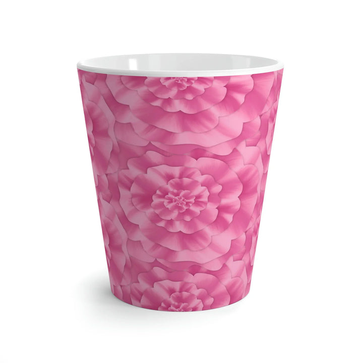Peony Flower Mug – White Ceramic Coffee Mug With Glossy Finish & Easy Grip Handle