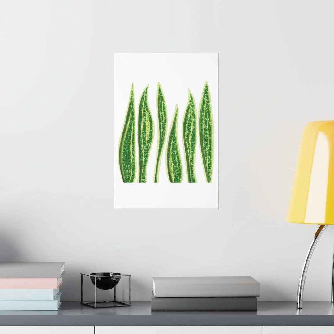 Snake Plant Print – Large Botanical Wall Art Poster | Matte Finish | Unframed