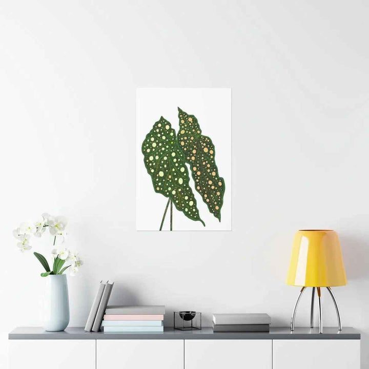 Begonia Maculata Print - Botanical Wall Art on Museum Grade Paper | Matte Finish Unframed