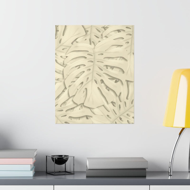 Soft Beige Monstera Print, Poster, Laura Christine Photography & Design, Back to School, Home & Living, Indoor, Matte, Paper, Posters, Valentine&