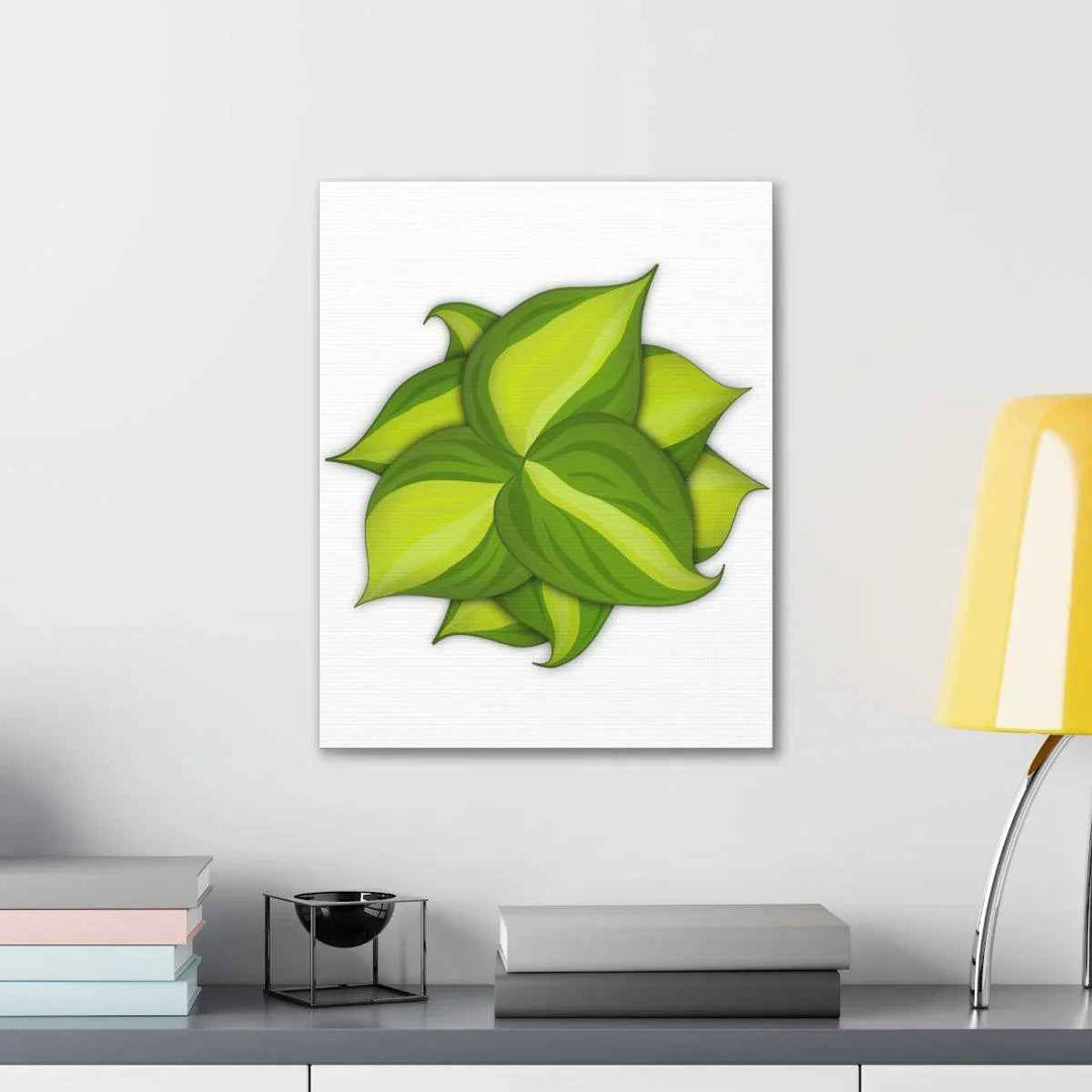 Philodendron Brasil Canvas - Botanical Canvas Art Print With Matte Finish & Durable Hanging