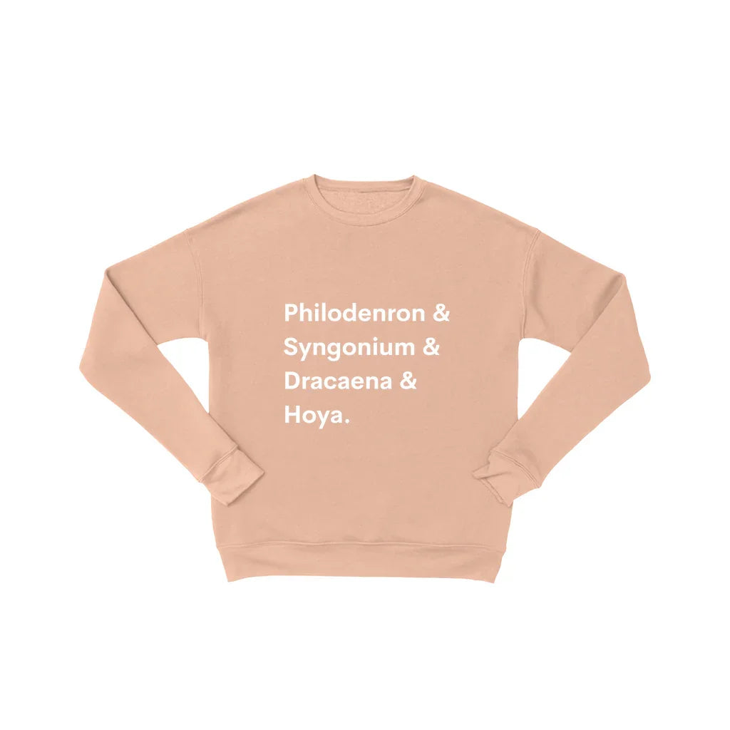 House Plant Sweatshirt – Cozy Cotton Fleece, Botanical Green Thumb Apparel