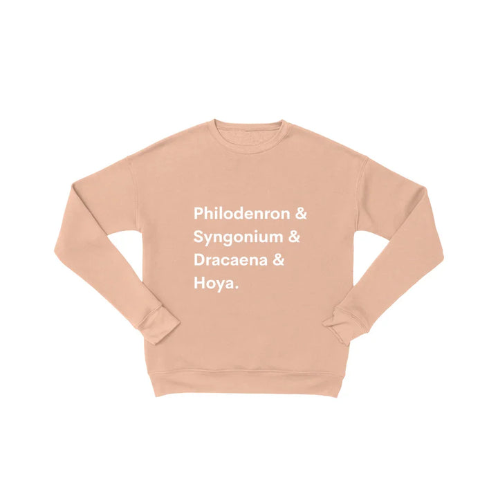 House Plant Sweatshirt – Cozy Cotton Fleece, Botanical Green Thumb Apparel