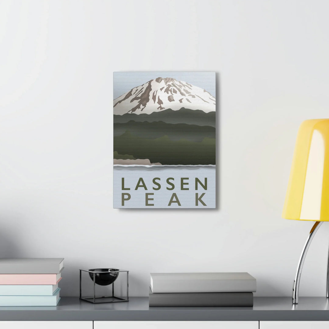 Minimalist Canvas Art | Lassen Peak Wall Decor - Matte Finish Canvas Print