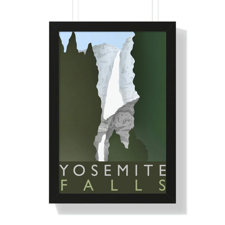 Yosemite Falls Minimalist Framed Print, Poster, Printify, Framed, Home & Living, Indoor, Paper, Posters, Laura Christine Photography & Design, laurachristinedesign.com