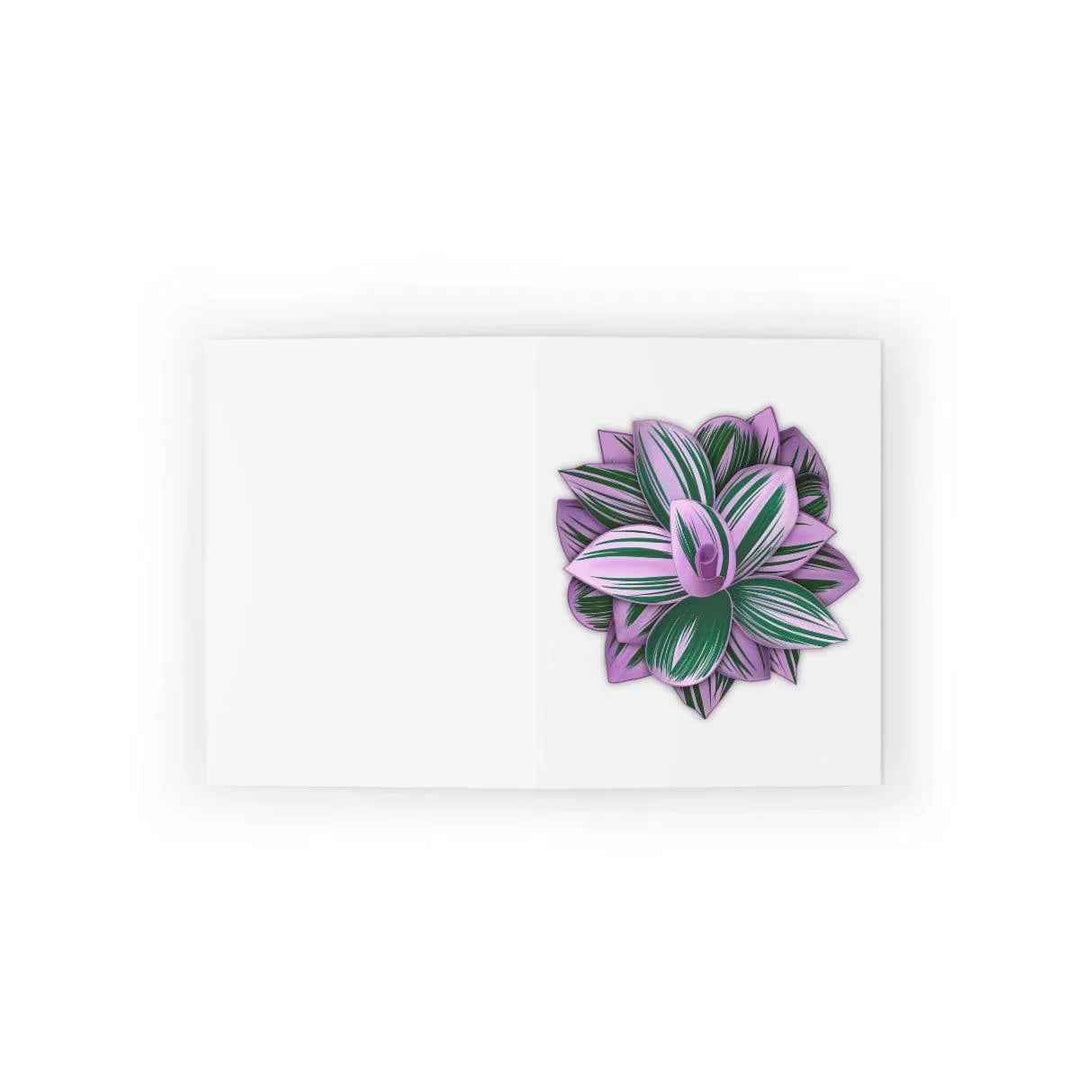 Tradescantia Nanouk Card – Floral Greeting Card with Colorful Variegated Foliage