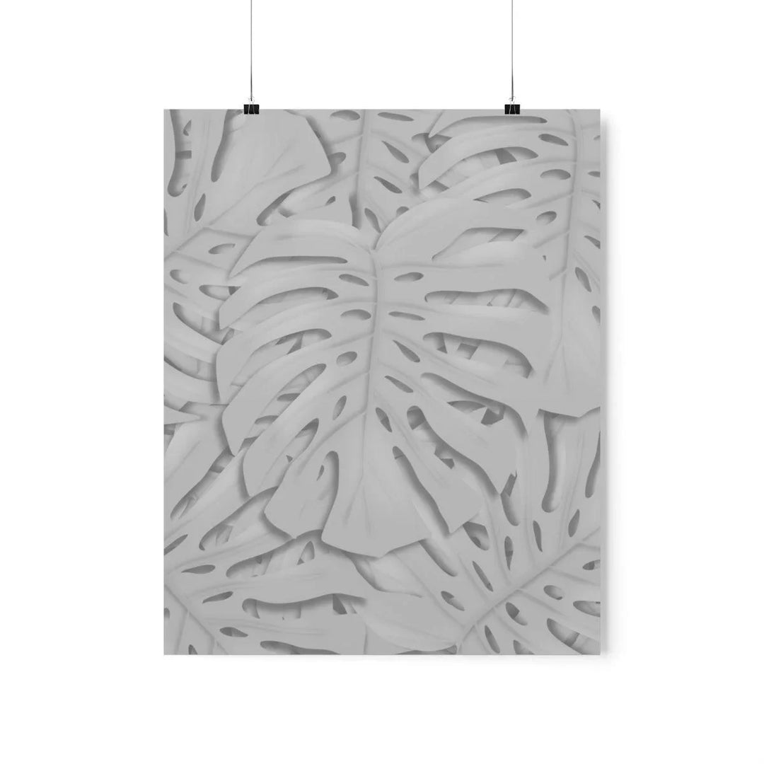 Soft Gray Monstera Print, Poster, Laura Christine Photography & Design, Back to School, Home & Living, Indoor, Matte, Paper, Posters, Valentine's Day promotion, Laura Christine Photography & Design, laurachristinedesign.com