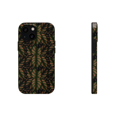 Calathea Pinstripe Phone Case, Phone Case, Printify, Accessories, Glossy, iPhone Cases, Matte, Phone accessory, Phone Cases, Samsung Cases, Laura Christine Photography & Design, laurachristinedesign.com