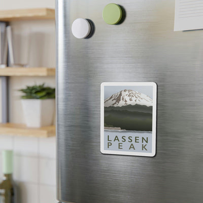 Lassen Peak Minimalist Magnet, Home Decor, Printify, Home & Living, Magnets, Magnets & Stickers, Valentine's Day promotion, Laura Christine Photography & Design, laurachristinedesign.com