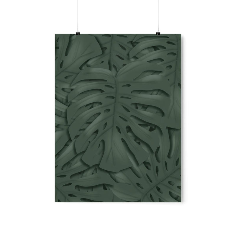 Deep Green Monstera Print, Poster, Laura Christine Photography & Design, Back to School, Home & Living, Indoor, Matte, Paper, Posters, Valentine&