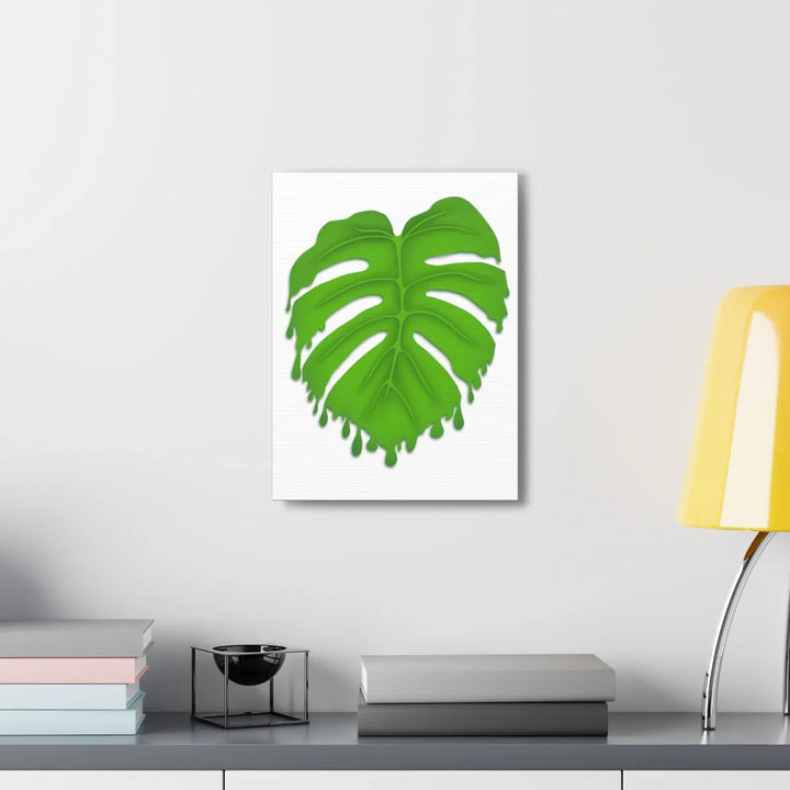 Melting Monstera Canvas | Large Botanical Canvas Art Print With Matte Finish