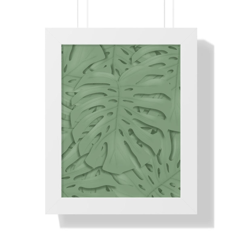 Deep Sage Monstera Framed Print, Poster, Laura Christine Photography & Design, Framed, Home & Living, Indoor, Paper, Posters, Laura Christine Photography & Design, laurachristinedesign.com