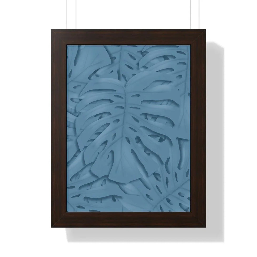 Cerulean Blue Monstera Framed Print, Poster, Laura Christine Photography & Design, Framed, Home & Living, Indoor, Paper, Posters, Laura Christine Photography & Design, laurachristinedesign.com