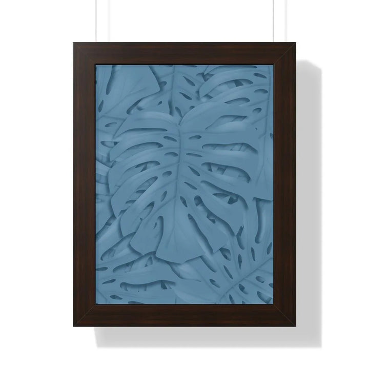 Cerulean Blue Monstera Framed Print, Poster, Laura Christine Photography & Design, Framed, Home & Living, Indoor, Paper, Posters, Laura Christine Photography & Design, laurachristinedesign.com