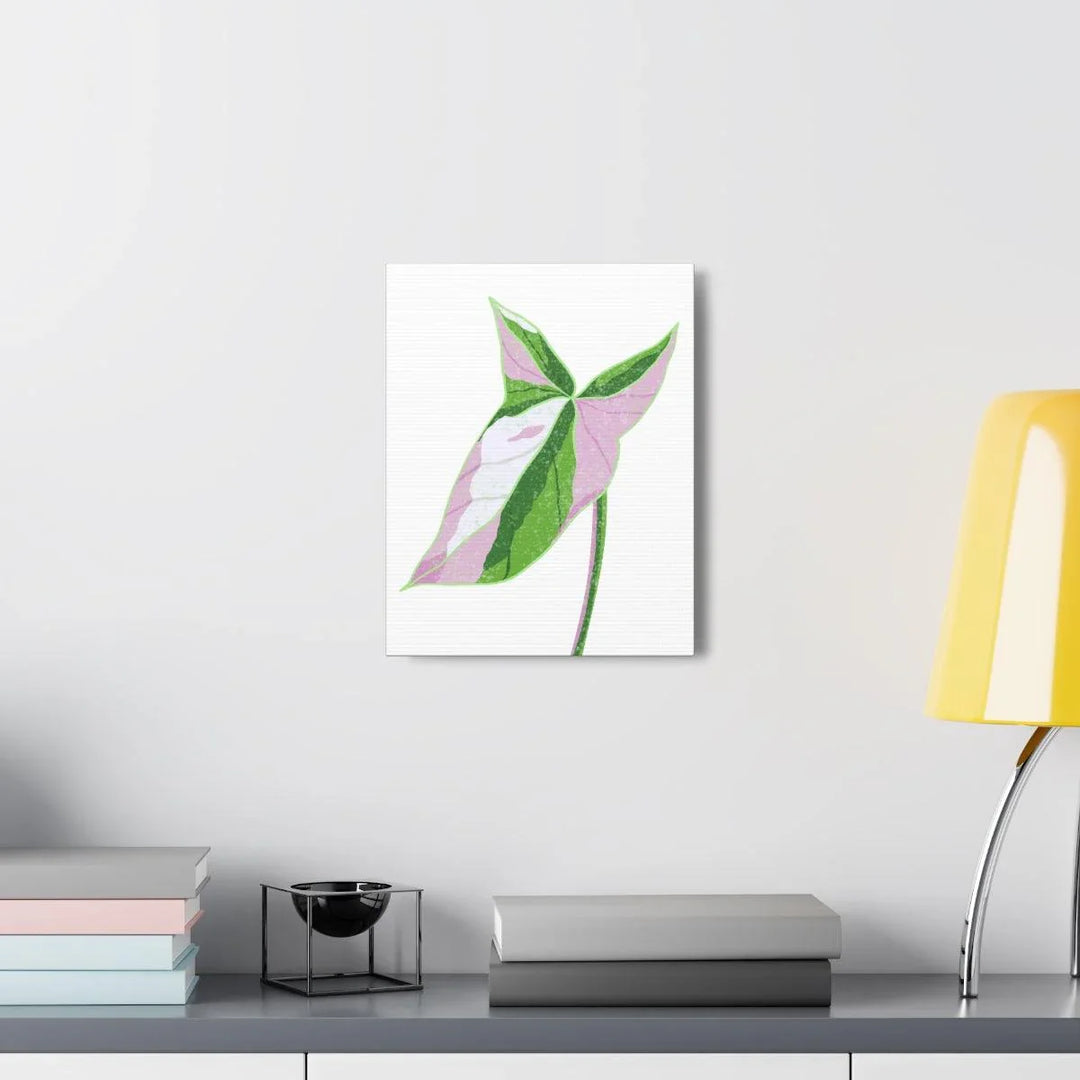 Syngonium Tricolor Canvas | Botanical Canvas Art Print With Matte Finish - Laura Christine Photography & Design