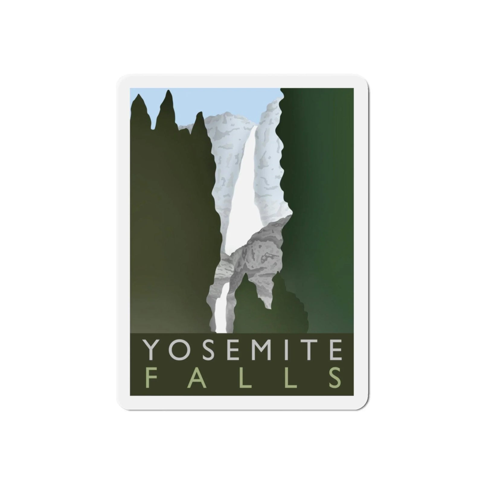 Yosemite Falls Minimalist Magnet, Home Decor, Printify, Home & Living, Magnets, Magnets & Stickers, Valentine's Day promotion, Laura Christine Photography & Design, laurachristinedesign.com