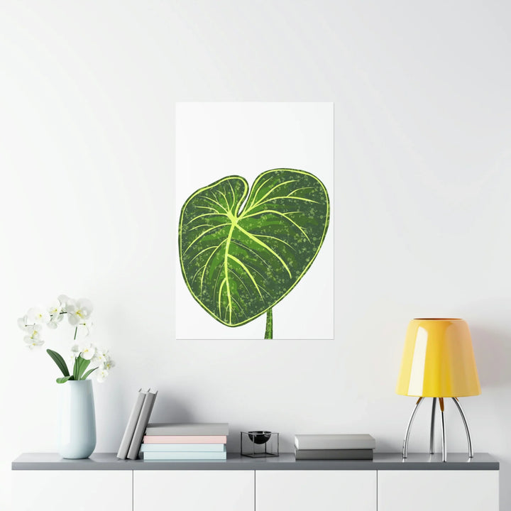 Philodendron Gloriosum Print Botanical Wall Art – Tropical Leaf Poster on Museum-Grade Paper Unframed - Laura Christine Photography & Design