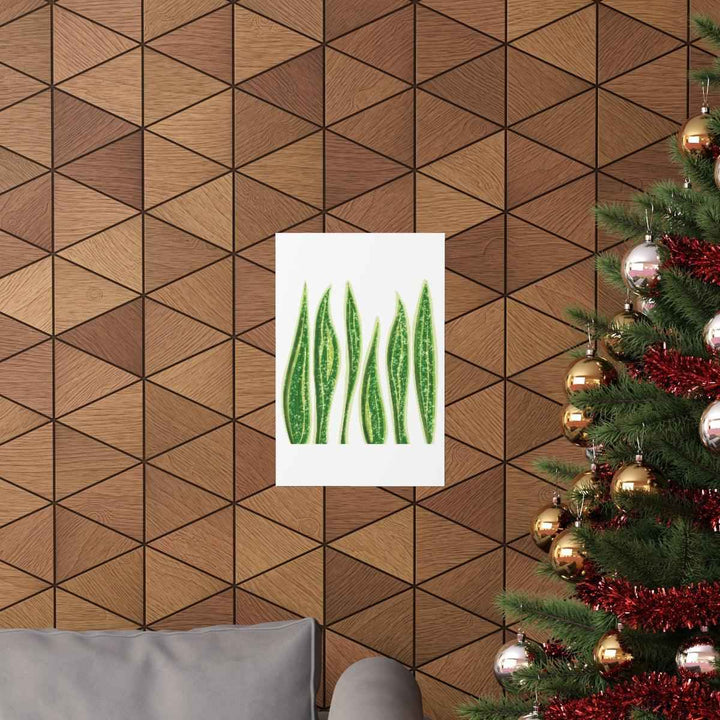 Snake Plant Print – Large Botanical Wall Art Poster | Matte Finish | Unframed