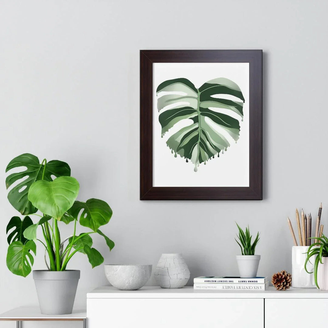 Melting Monstera (Albo) Framed Print, Poster, Laura Christine Photography & Design, Framed, Home & Living, Indoor, Paper, Posters, Laura Christine Photography & Design, laurachristinedesign.com