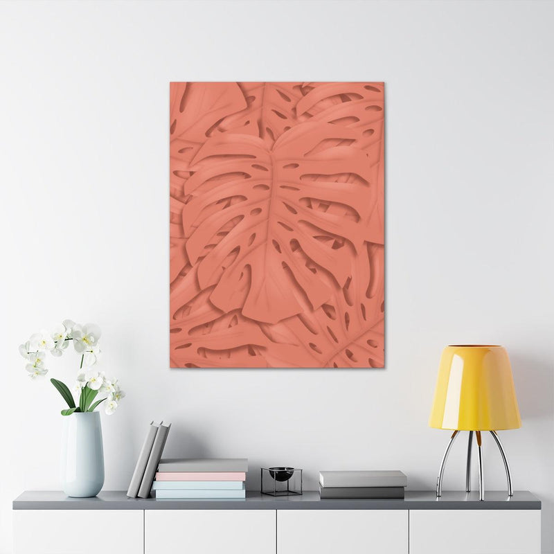 Coral Monstera Canvas, Canvas, Laura Christine Photography & Design, Art & Wall Decor, Canvas, Hanging Hardware, Home & Living, Indoor, Laura Christine Photography & Design, laurachristinedesign.com