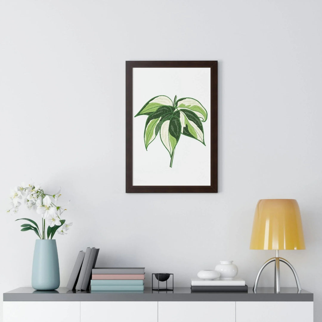 Philodendron 'Cream Splash' Framed Print, Poster, Printify, Framed, Home & Living, Indoor, Paper, Posters, Laura Christine Photography & Design, laurachristinedesign.com