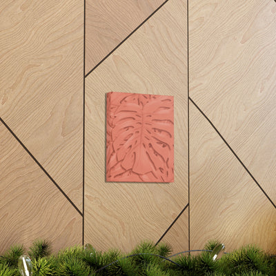 Coral Monstera Canvas