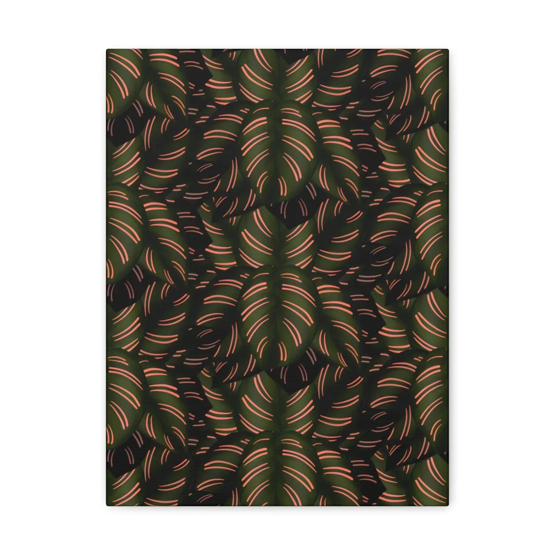Calathea Pinstripe Canvas – Botanical Canvas Art Print | Matte Finish Wall Decor