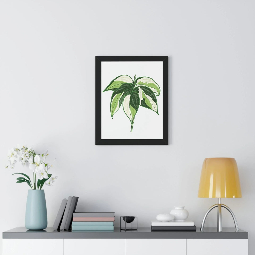 Philodendron 'Cream Splash' Framed Print, Poster, Printify, Framed, Home & Living, Indoor, Paper, Posters, Laura Christine Photography & Design, laurachristinedesign.com