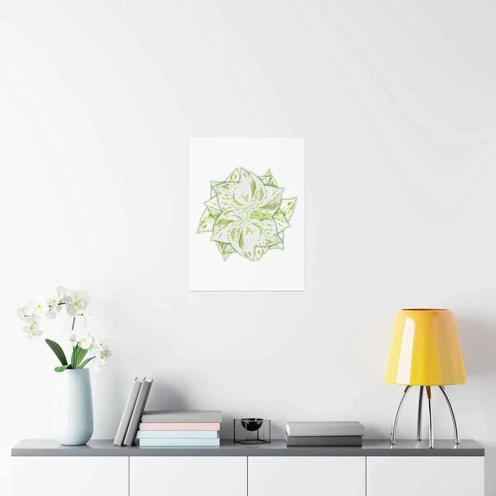 Snow Queen Pothos Print – Variegated Pothos Art on Museum Grade Paper Unframed