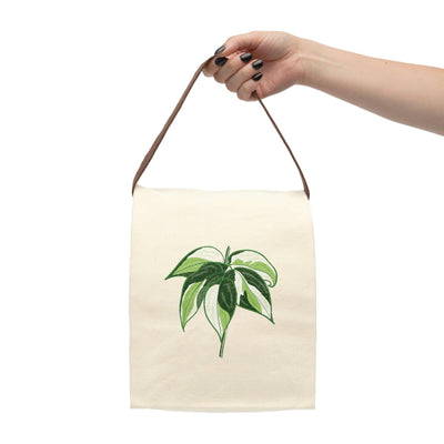 Philodendron 'Cream Splash' Lunch Bag, Bags, Printify, Accessories, Bags, Dining, DTG, Home & Living, Kitchen, Kitchen Accessories, Lunch bag, Reusable, Totes, Laura Christine Photography & Design, laurachristinedesign.com