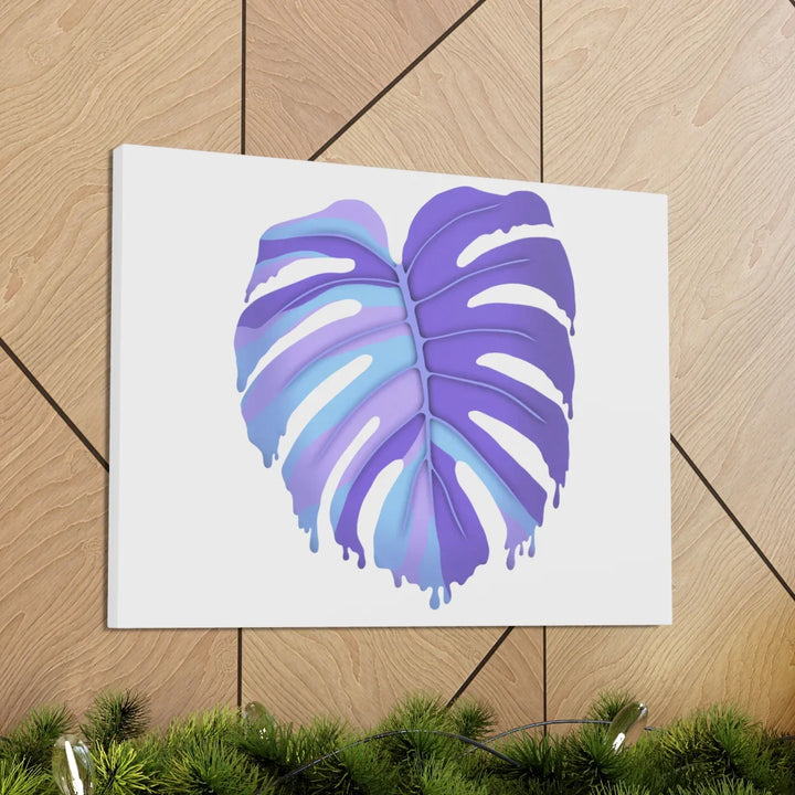 Purple Monstera Canvas - Modern Canvas Art Print | Botanical Wall Decor - Laura Christine Photography & Design