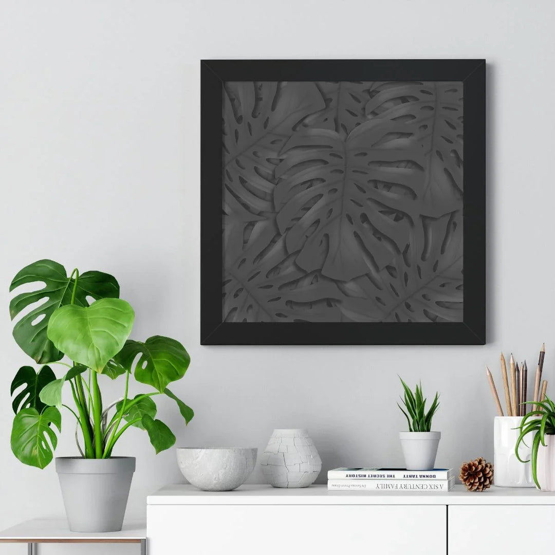 Charcoal Monstera Framed Print, Poster, Laura Christine Photography & Design, Framed, Home & Living, Indoor, Paper, Posters, Laura Christine Photography & Design, laurachristinedesign.com