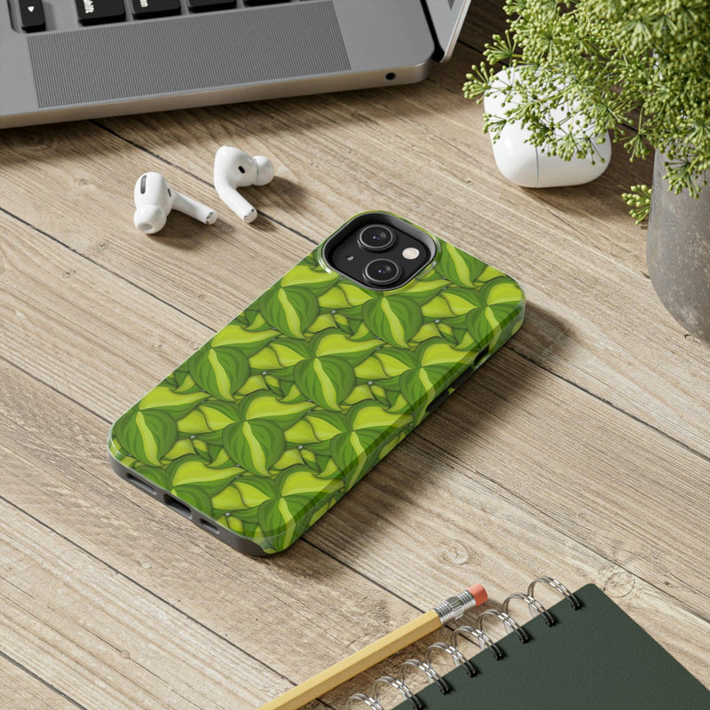 Philodendron Brasil Phone Case, Phone Case, Printify, Accessories, Glossy, iPhone Cases, Matte, Phone accessory, Phone Cases, Samsung Cases, Laura Christine Photography & Design, laurachristinedesign.com