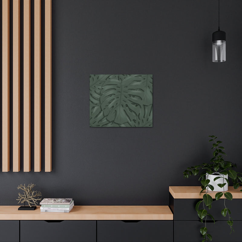 Deep Green Monstera Canvas