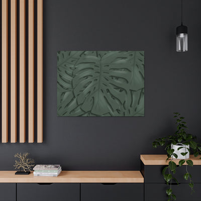 Deep Green Monstera Canvas