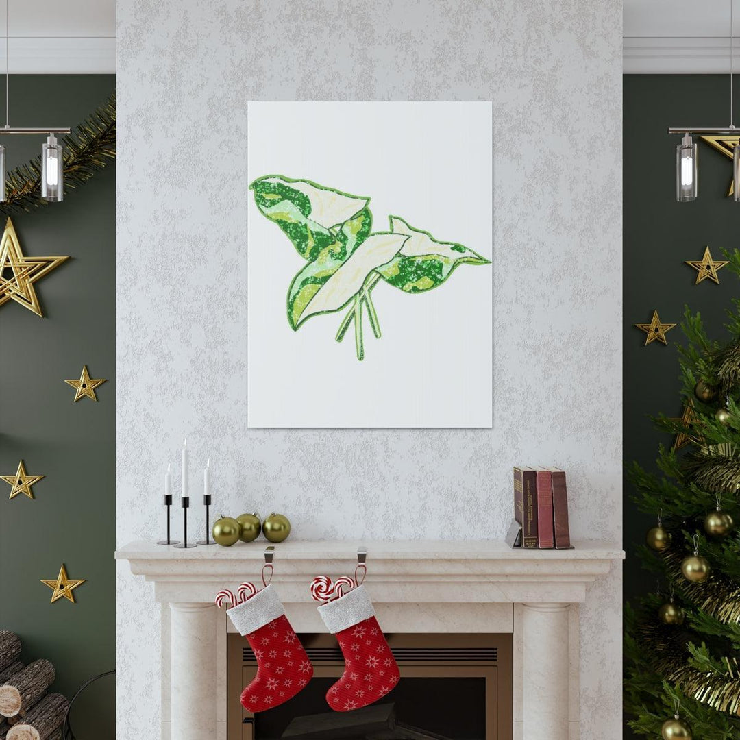 Marble Syngonium Canvas - Botanical Canvas Art Print | Durable Cotton Matte Finish - Laura Christine Photography & Design