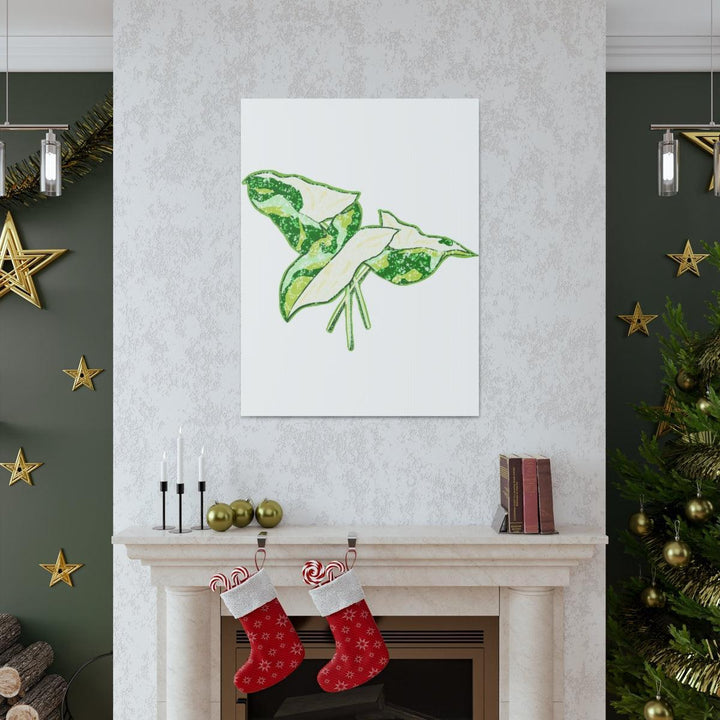 Marble Syngonium Canvas - Botanical Canvas Art Print | Durable Cotton Matte Finish - Laura Christine Photography & Design