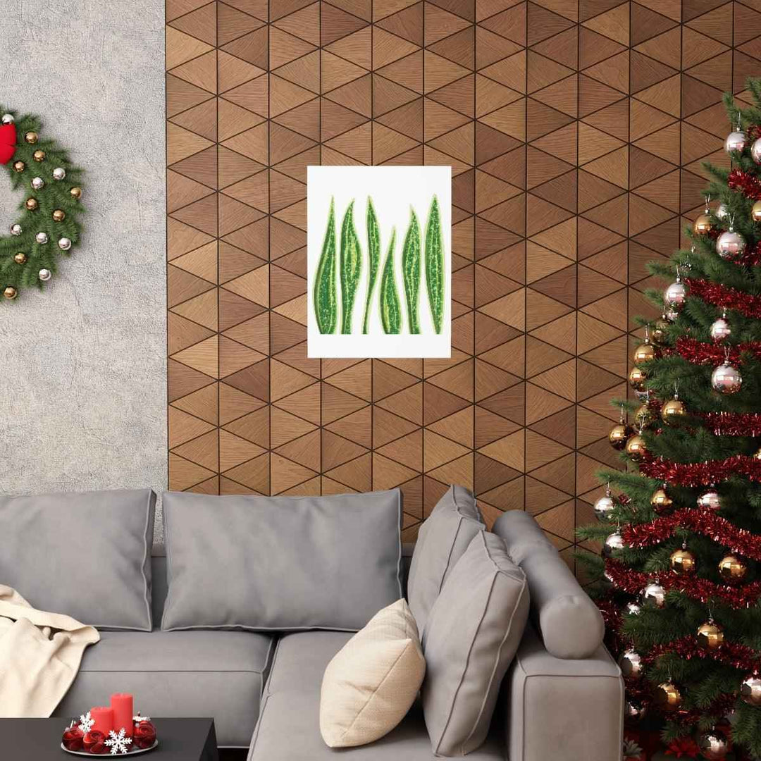 Snake Plant Print – Large Botanical Wall Art Poster | Matte Finish | Unframed