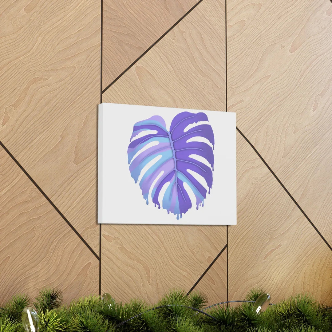 Purple Monstera Canvas - Modern Canvas Art Print | Botanical Wall Decor - Laura Christine Photography & Design
