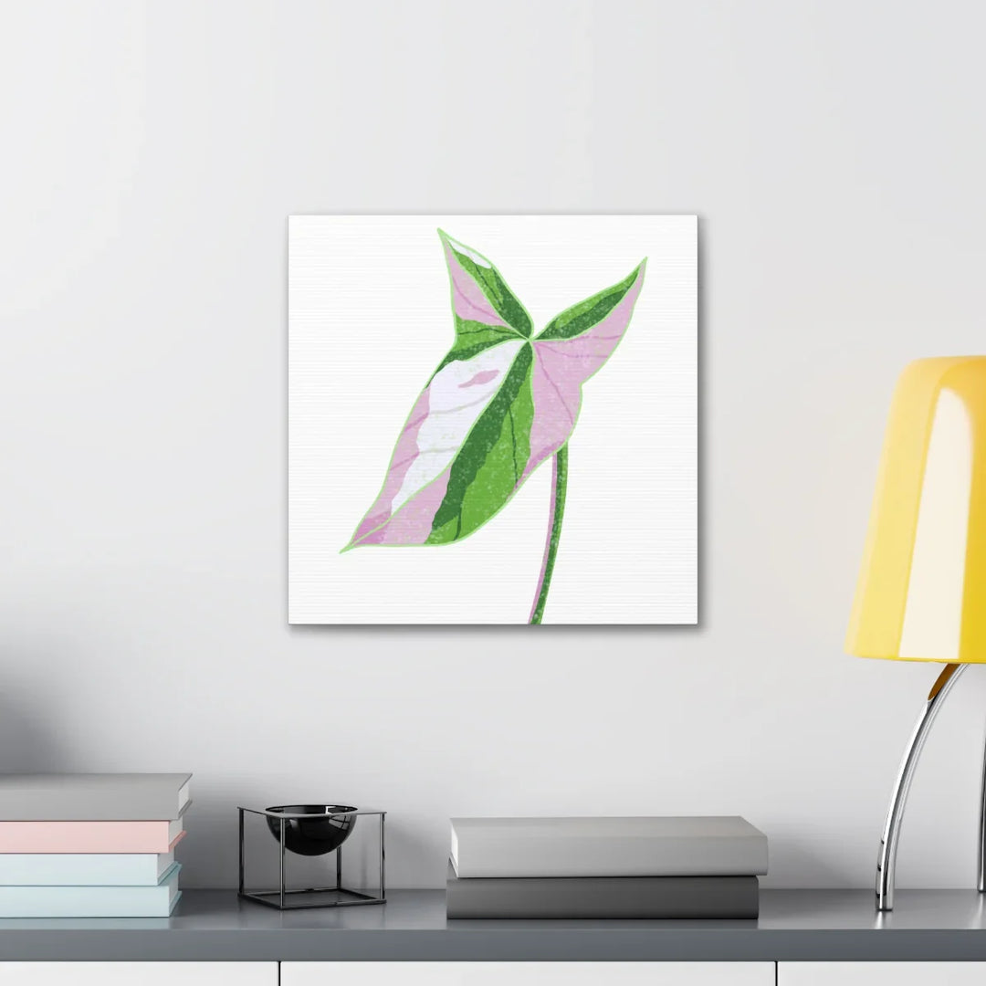 Syngonium Tricolor Canvas | Botanical Canvas Art Print With Matte Finish - Laura Christine Photography & Design