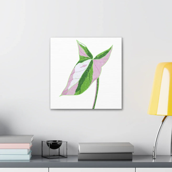 Syngonium Tricolor Canvas | Botanical Canvas Art Print With Matte Finish - Laura Christine Photography & Design