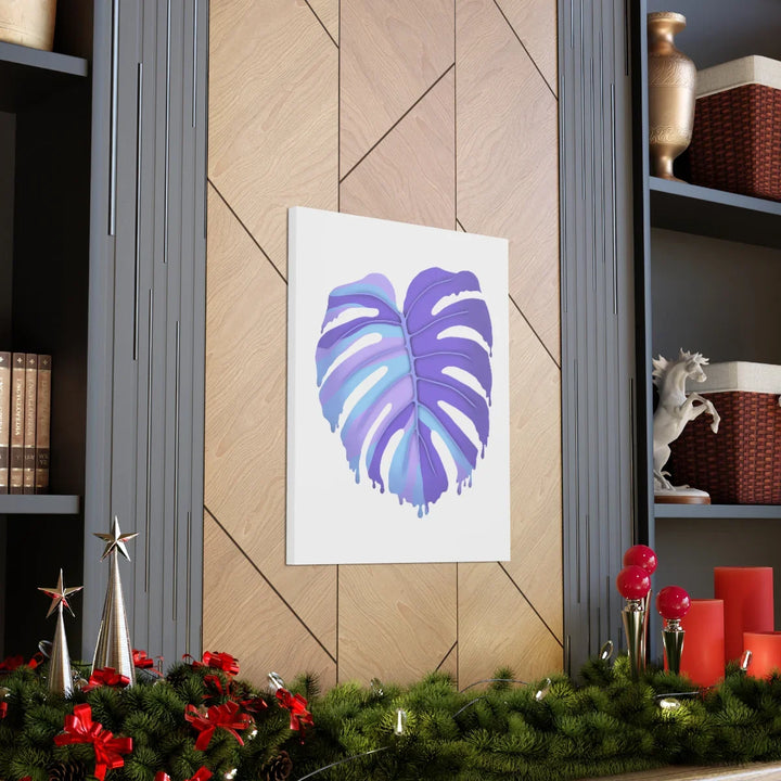 Purple Monstera Canvas - Modern Canvas Art Print | Botanical Wall Decor - Laura Christine Photography & Design