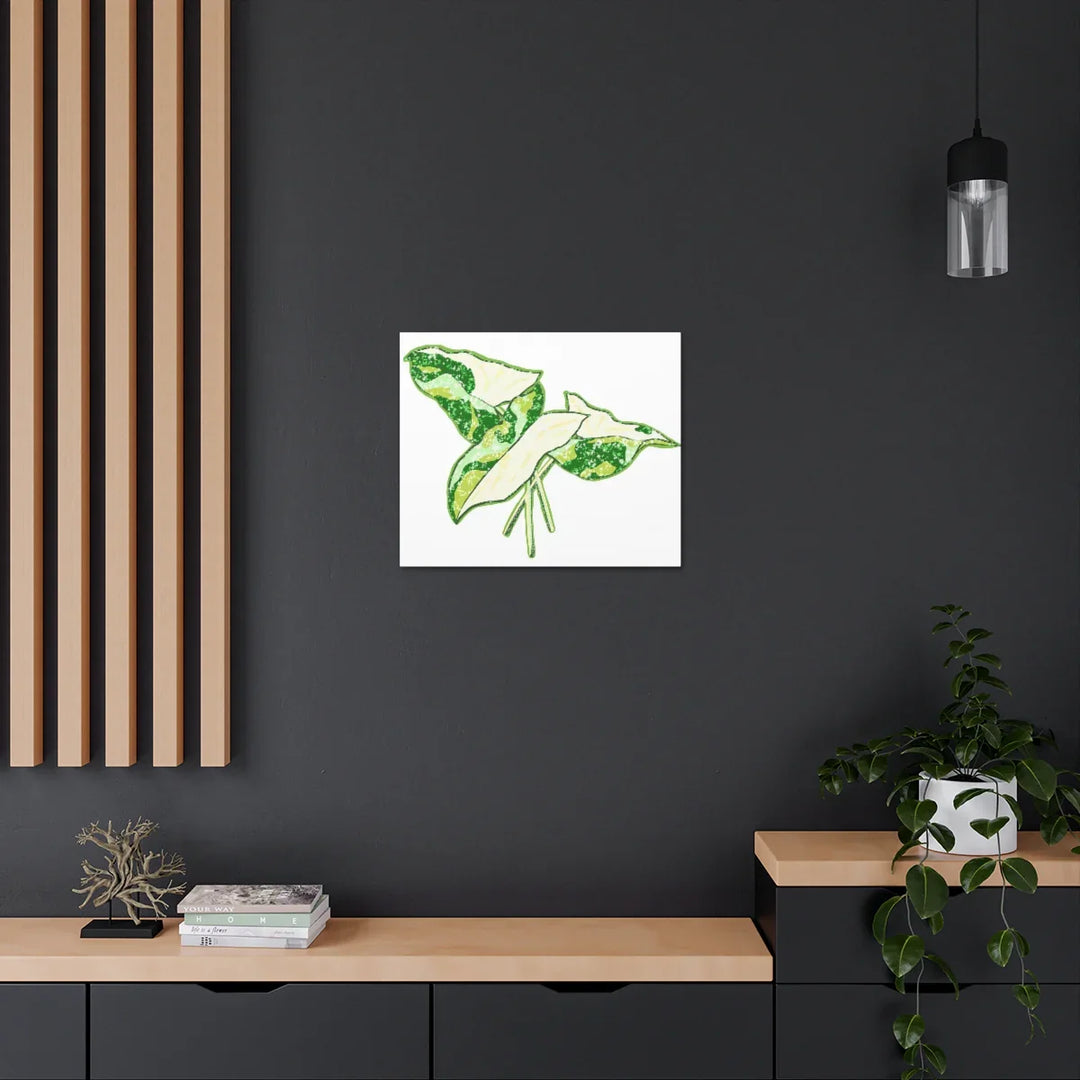 Marble Syngonium Canvas - Botanical Canvas Art Print | Durable Cotton Matte Finish - Laura Christine Photography & Design